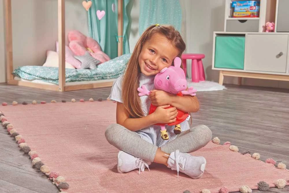Hasbro „Simba Pig Peppa“ pliušinis talismanas su garsu 22 cm cuddly žaislu