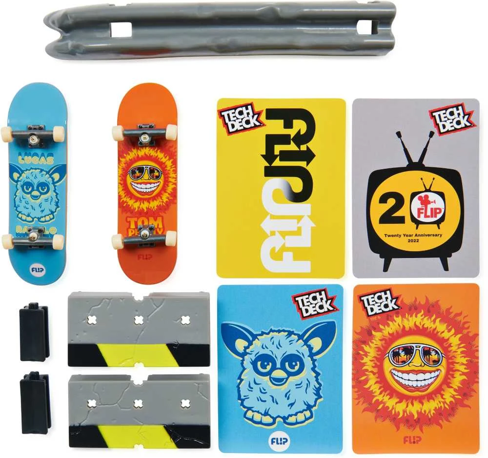 Fingerboard Rinkinys Riedlentė + Przeszkoda 2pak Flip I Grind Vs Series Tech Deck