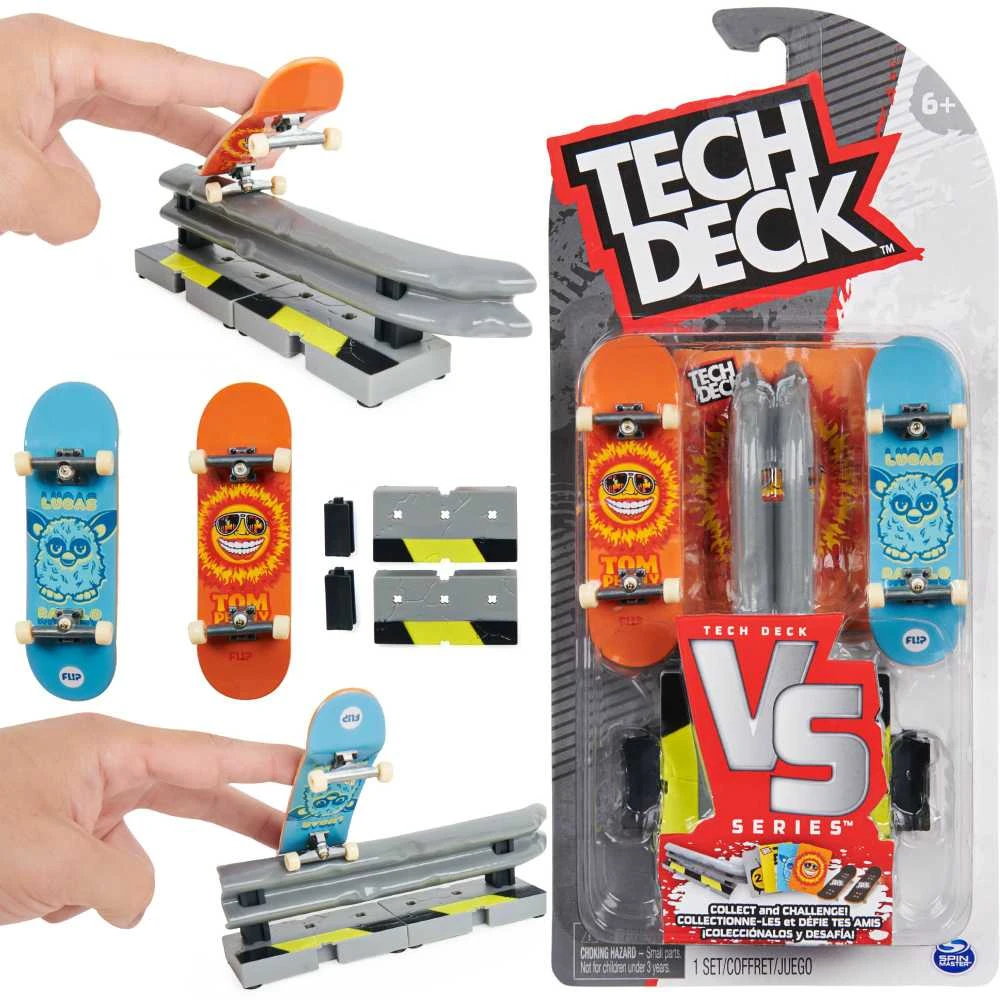 Fingerboard Rinkinys Riedlentė + Przeszkoda 2pak Flip I Grind Vs Series Tech Deck
