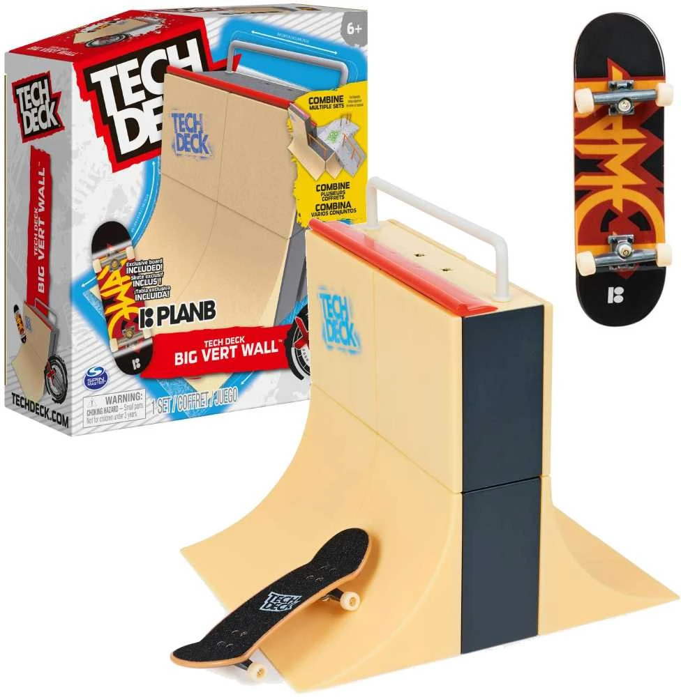 Tech Deck fingerboard komplektas rampa Big Vert Wall + Riedlentė