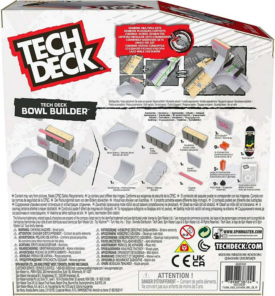 „Spin Master Tech Deck X-Connect“ starto rinkinys – „Bowl Builder“, žaislinė transporto priemonė