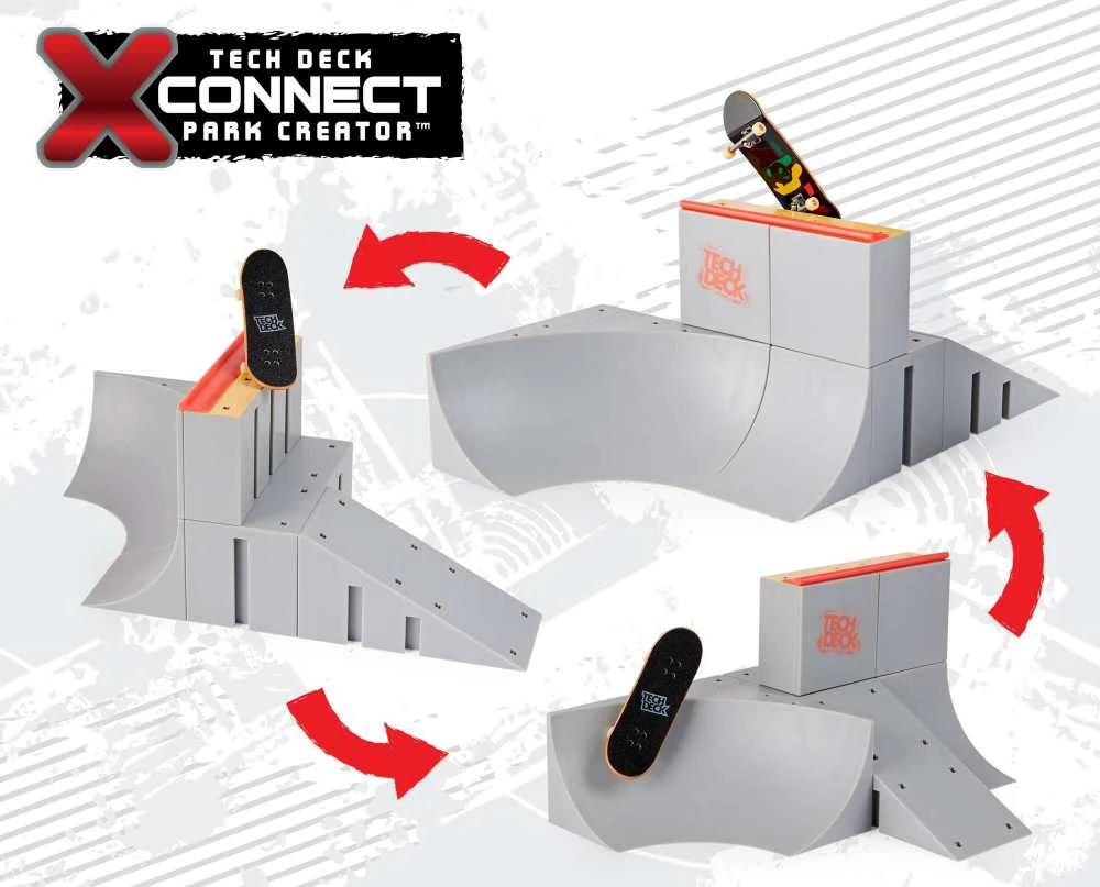 „Spin Master Tech Deck X-Connect“ starto rinkinys – „Bowl Builder“, žaislinė transporto priemonė