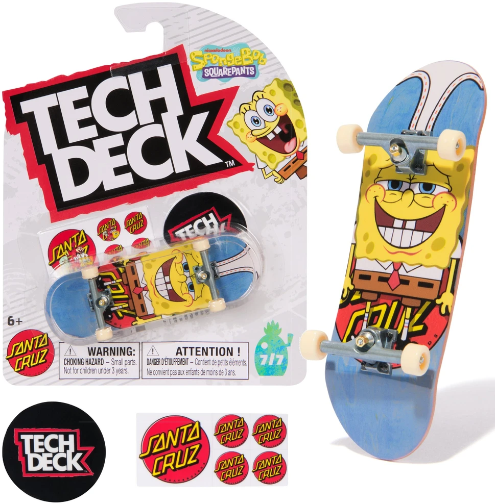 Spin Master Riedlentė Fingerboard 1 Szt Santa Cruz Spongebob / The Simpsons Tech Deck