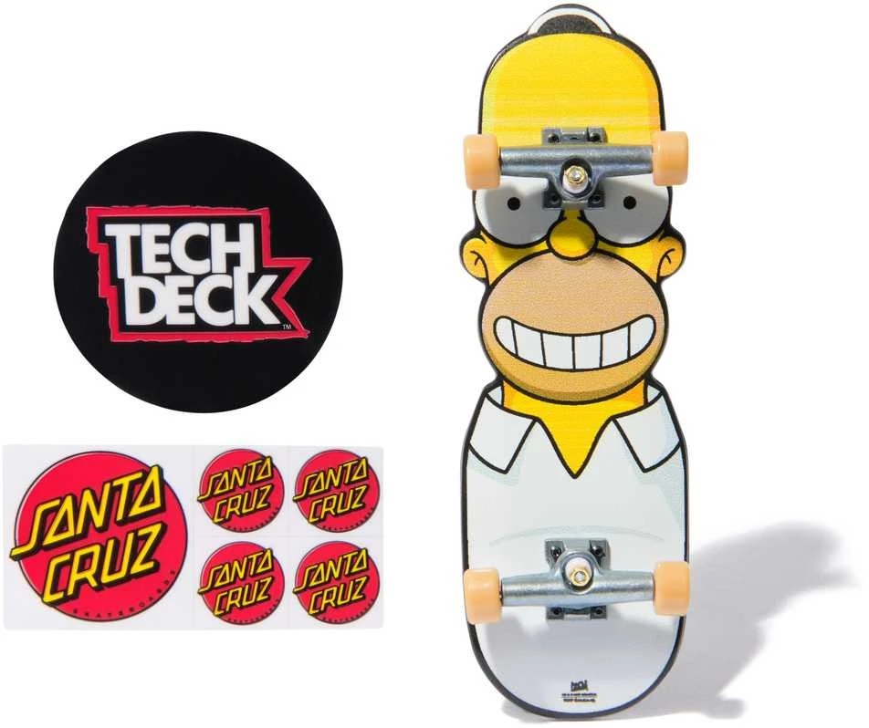 Spin Master Riedlentė Fingerboard 1 Szt Santa Cruz Spongebob / The Simpsons Tech Deck