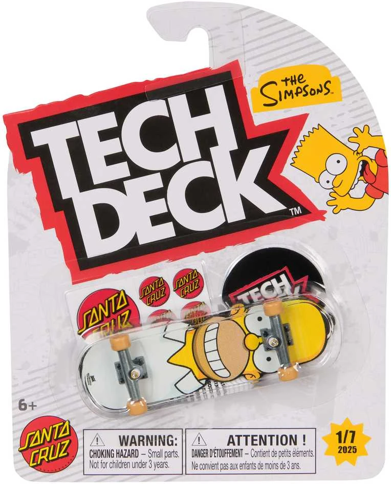 Spin Master Riedlentė Fingerboard 1 Szt Santa Cruz Spongebob / The Simpsons Tech Deck