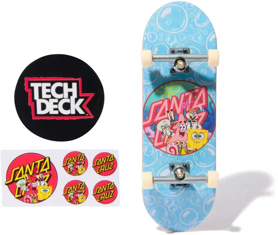 Spin Master Riedlentė Fingerboard 1 Szt Santa Cruz Spongebob / The Simpsons Tech Deck