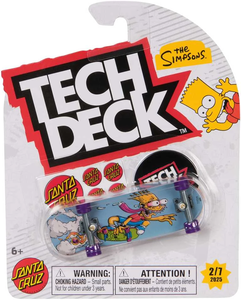 Spin Master Riedlentė Fingerboard 1 Szt Santa Cruz Spongebob / The Simpsons Tech Deck