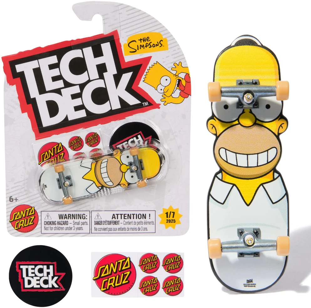 Spin Master Riedlentė Fingerboard 1 Szt Santa Cruz Spongebob / The Simpsons Tech Deck