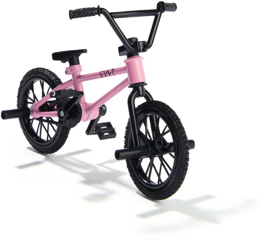 Tech Denio mažo pirštų dviračio komplektas BMX mini pirštų dviratis Cult rožinis + lipdukai