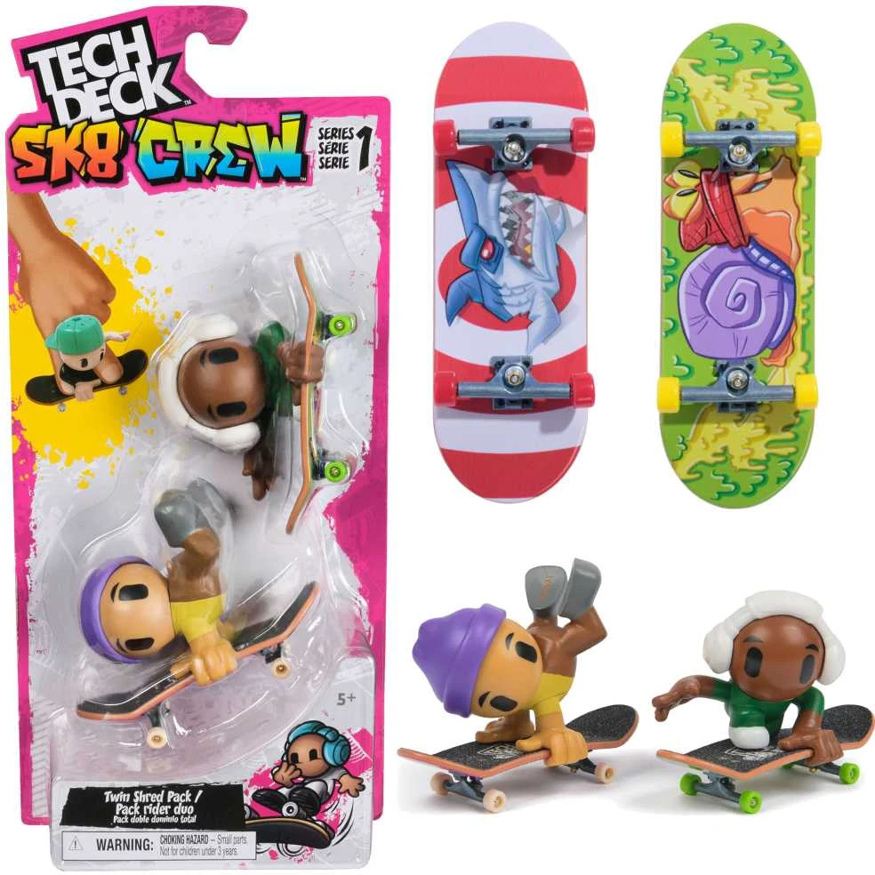 Sk8 Crew Tech Deck Skateboard 2pack Skate Crew + Figūros, 1 serija