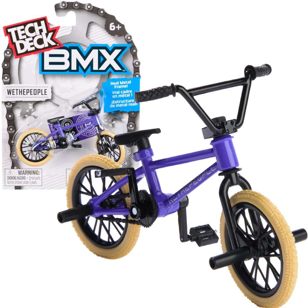 Tech Denio mažo pirštinio dviračio komplektas BMX mini pirštinis dviratis WeThePeople violetinė + lipdukai
