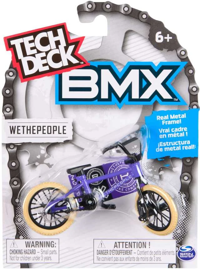 Tech Denio mažo pirštinio dviračio komplektas BMX mini pirštinis dviratis WeThePeople violetinė + lipdukai