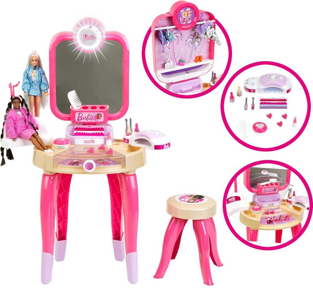 Klein Barbie tualetinis staliukas su hibridine nagų lempa