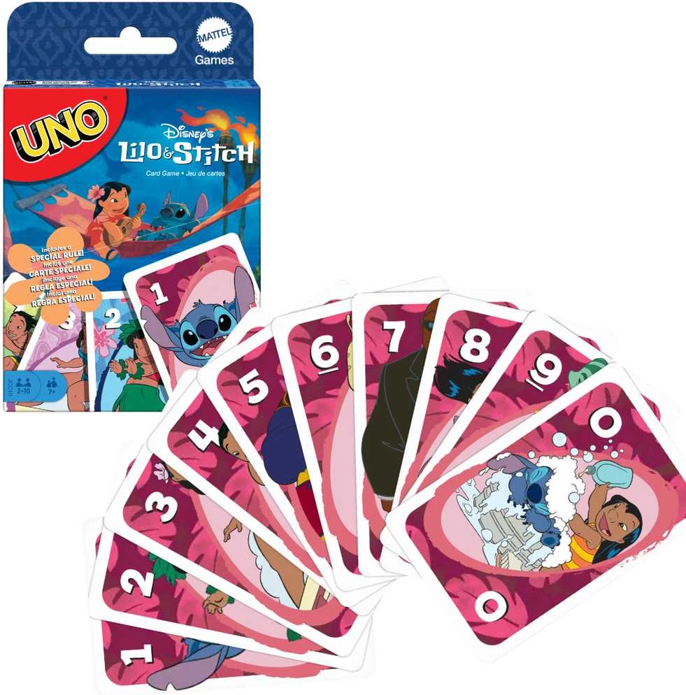 Mattel UNO Disney Lilo ir Stitch vakarėlių kortų žaidimas