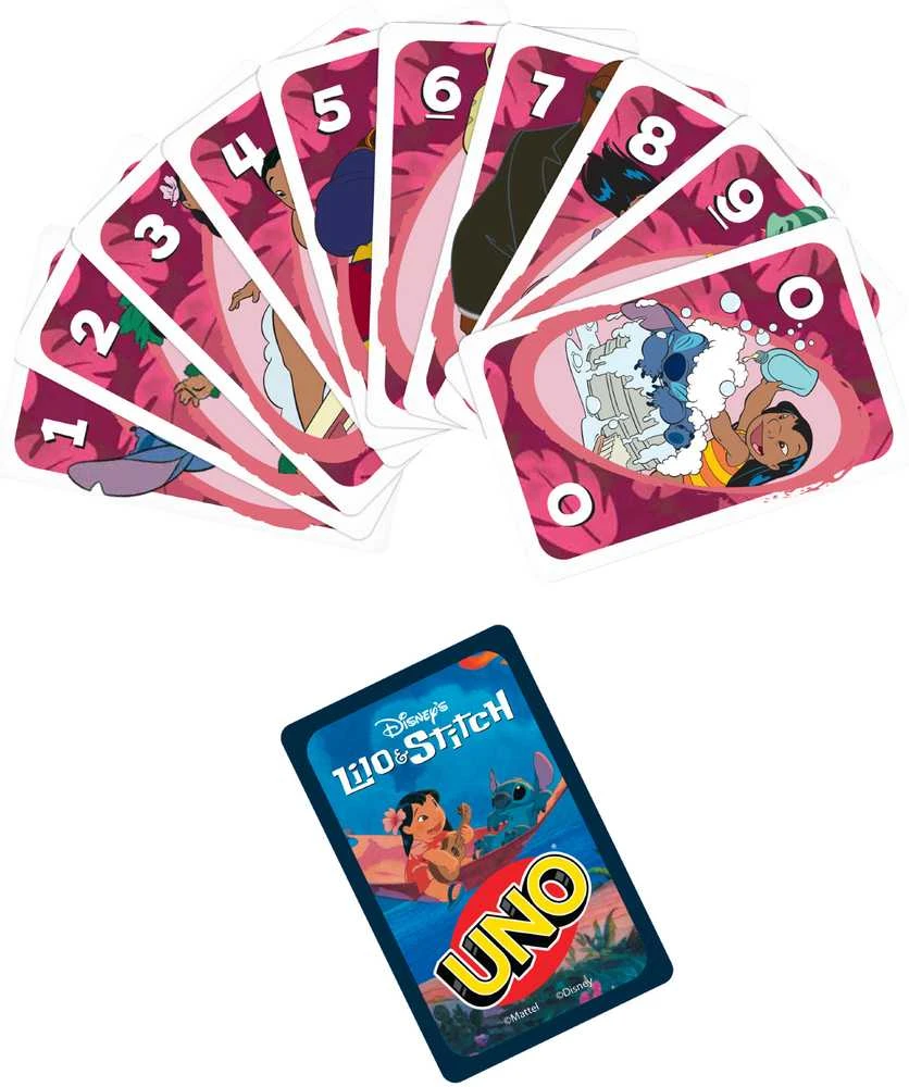 Mattel UNO Disney Lilo ir Stitch vakarėlių kortų žaidimas