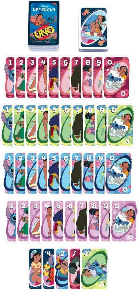 Mattel UNO Disney Lilo ir Stitch vakarėlių kortų žaidimas