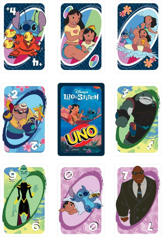 Mattel UNO Disney Lilo ir Stitch vakarėlių kortų žaidimas
