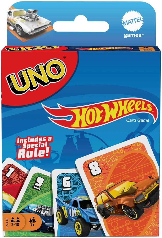 Draugų kortų žaidimas UNO Hot Wheels Specialusis leidimas