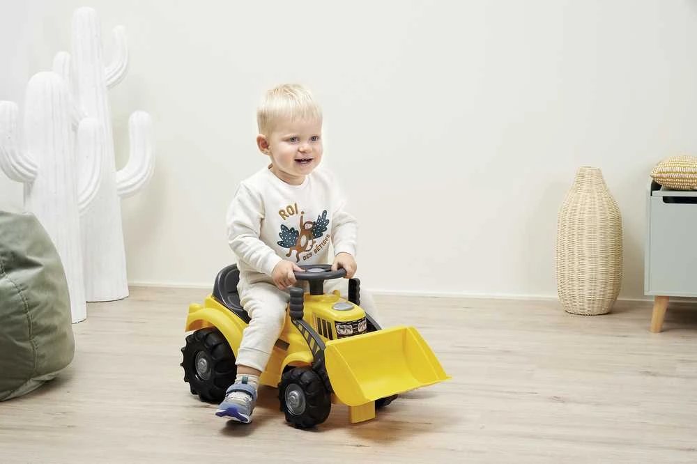 Ecoiffier Vaikams skirtas važiuojamasis traktorius-geltonas buldozeris ūkio transporto priemonei