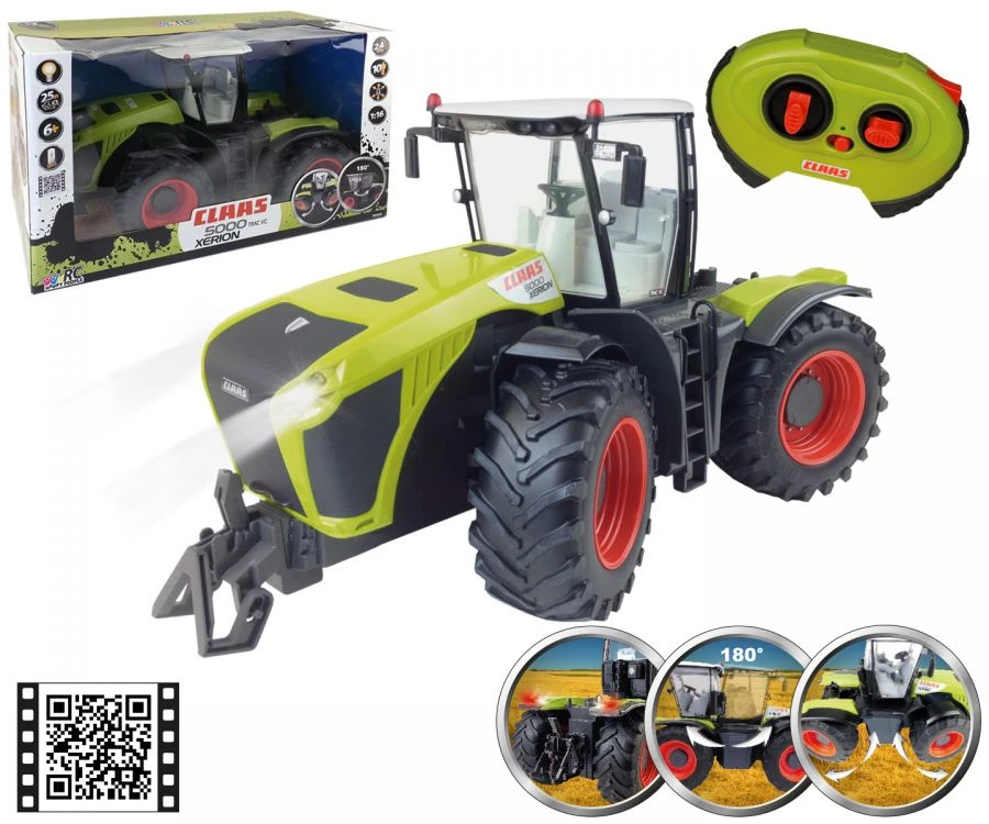 Malik Labai didelis RC traktorius CLAAS Axion 1:16