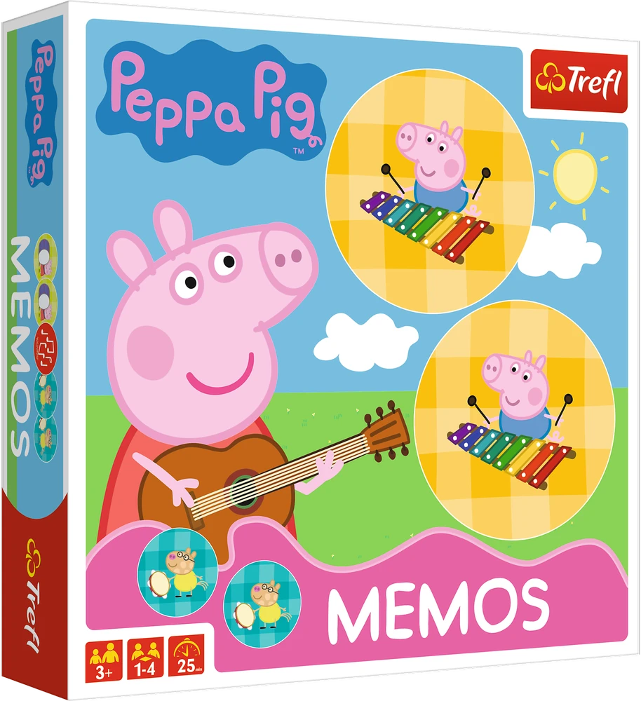 Trefl Stalo žaidimas Memo "Kiaulytė Pepa“