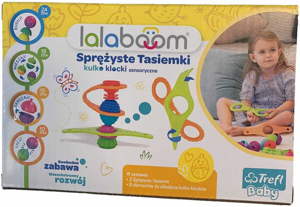 Sensorinių kaladėlių rinkinys Trefl Lalaboom, 10 vnt., 10–35 mėn