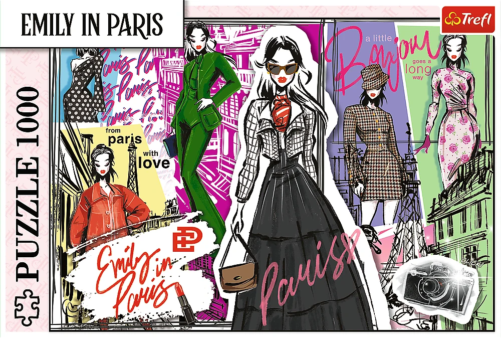 Trefl Dėlionė 1000 vnt. - Emily in Paris: mados įkvėpimai