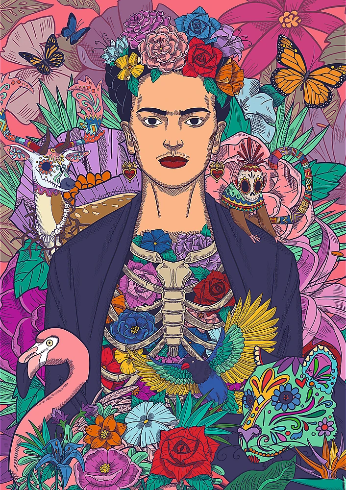 Trefl Dėlionė 1000 vnt. - Frida Kahlo: Žydinčios sielo aprašymas - Prekės nuotrauka