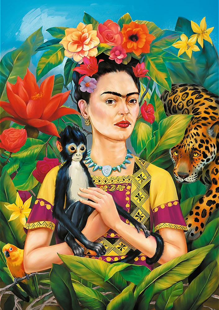 Trefl Dėlionė 1000 vnt. - Frida Kahlo: Portretas džiunglėse aprašymas - Prekės nuotrauka