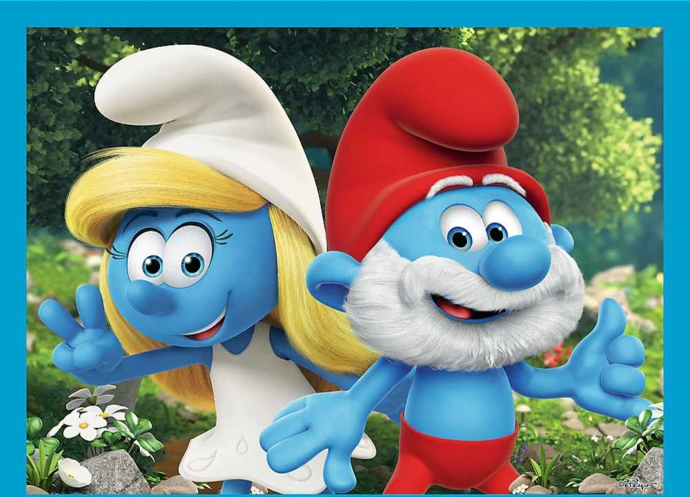 TREFL 93656 Dėlionė 2in1 + MEMOS Laimingi Smurfai Žaidimai