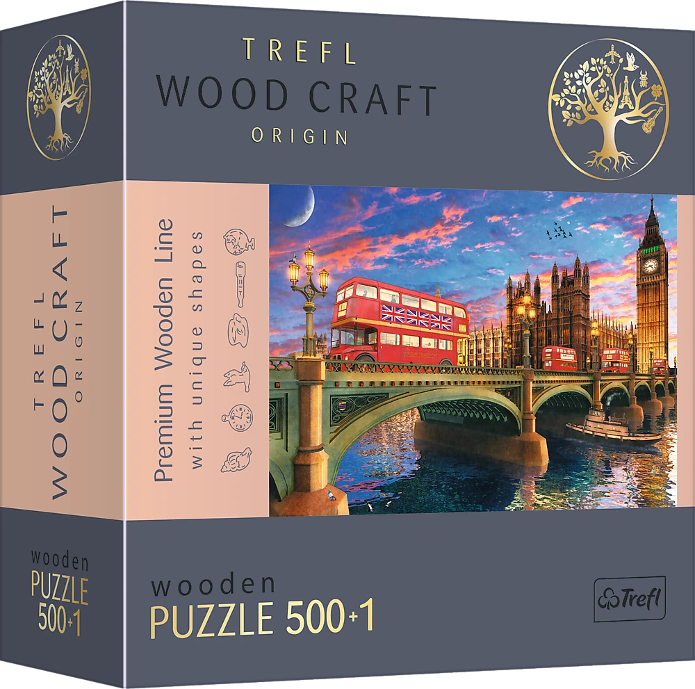 Trefl Medinė dėlionė 500+1 vnt. - Londonas