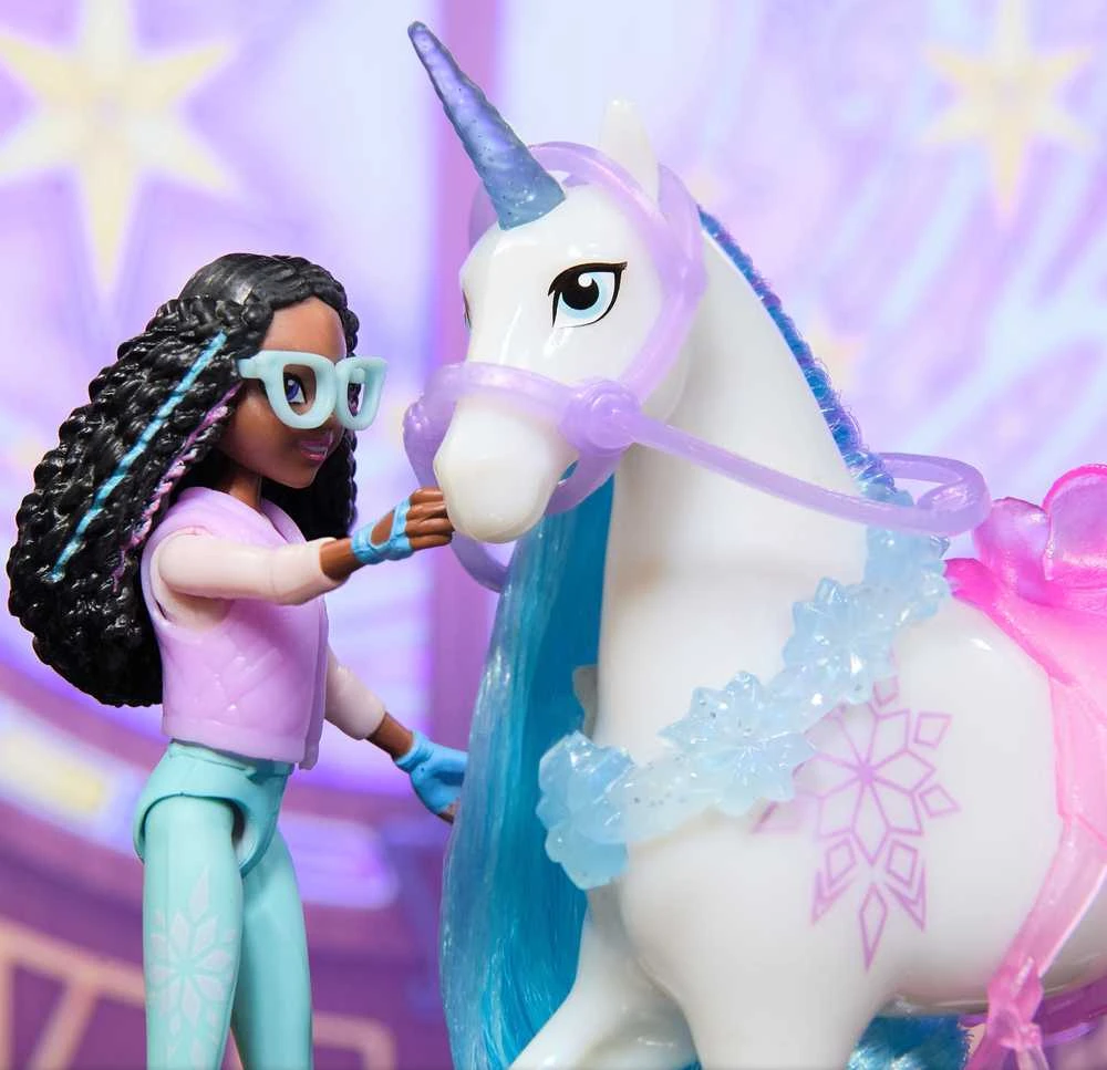 Usorteret Unicorn Academy Unicorn Academy Set Figūros Layla & Glacier mergina ir vienaragis + priedai