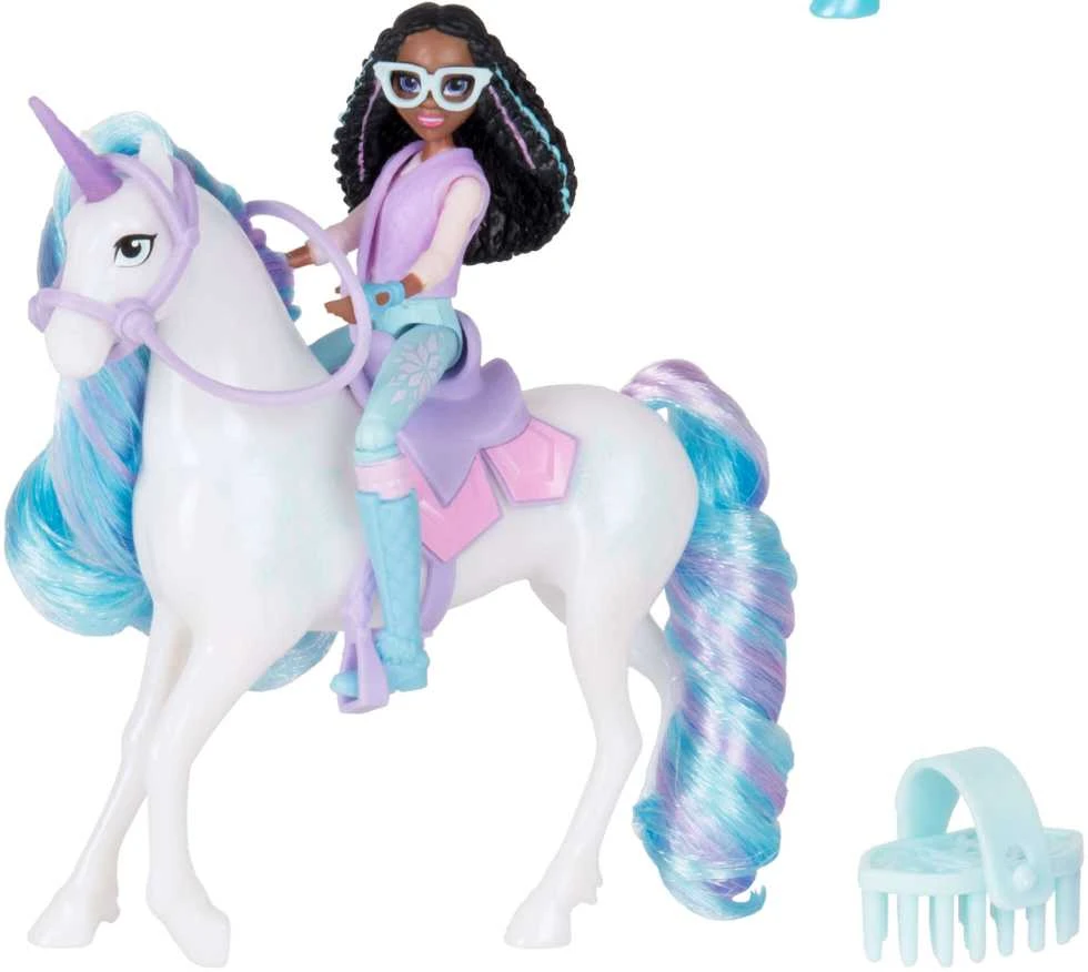 Unicorn Academy Unicorn Academy Set Figūros Layla & Glacier mergina ir vienaragis + priedai