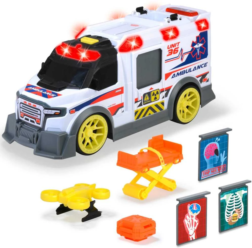 Dickie Toys Interaktyvūs greitosios pagalbos ir Dickie žaislų priedai Šviesa Garsas