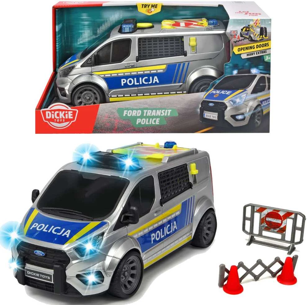 Policijos automobilis Dickie SOS_N Policijos „Ford Transit“ 28 cm
