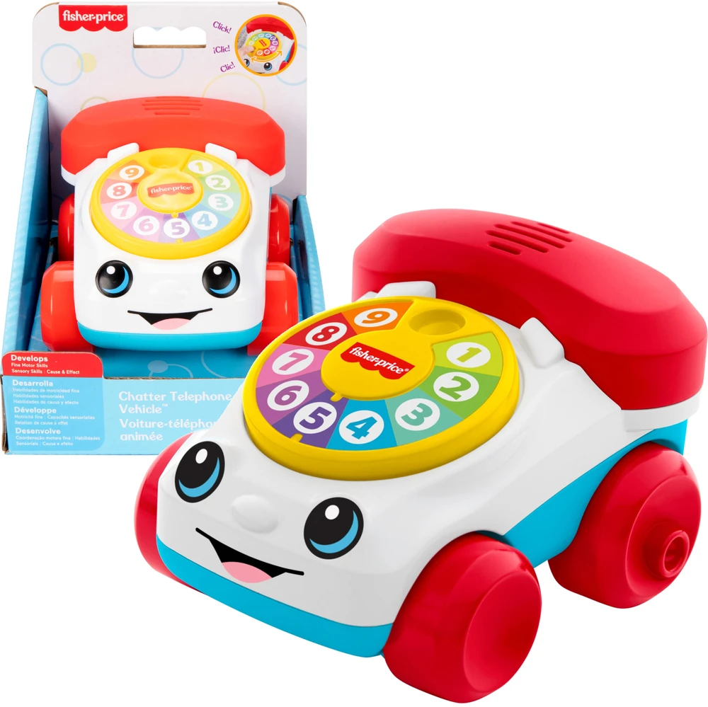 Fisher-Price - klasikinė „Chatting“ telefono transporto priemonė (JKD56)