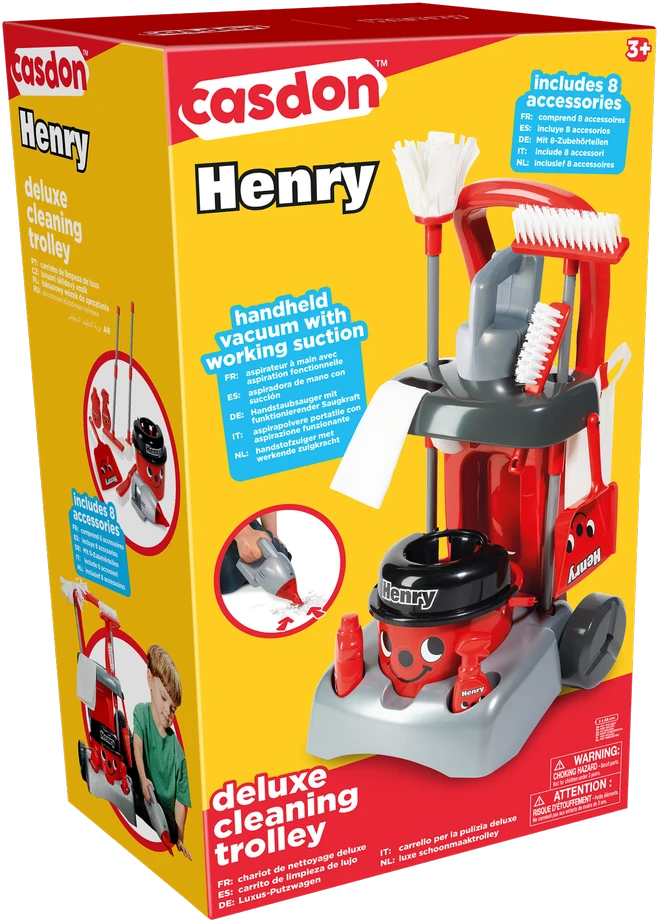Dulkių siurblių ir šluostų rinkinys Henry Deluxe Casdon