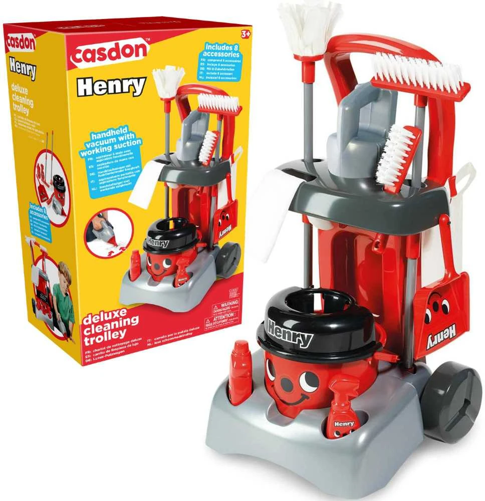 Dulkių siurblių ir šluostų rinkinys Henry Deluxe Casdon