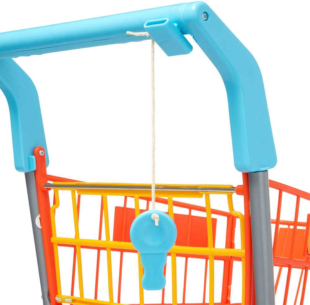 Vežimėlis Prekių krepšelis Vaikams Prekybos centras Priedai 50cm Casdon