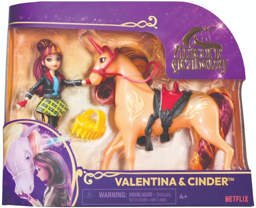 Unicorn Academy Lėlė Valentina ir vienaragis Cinder