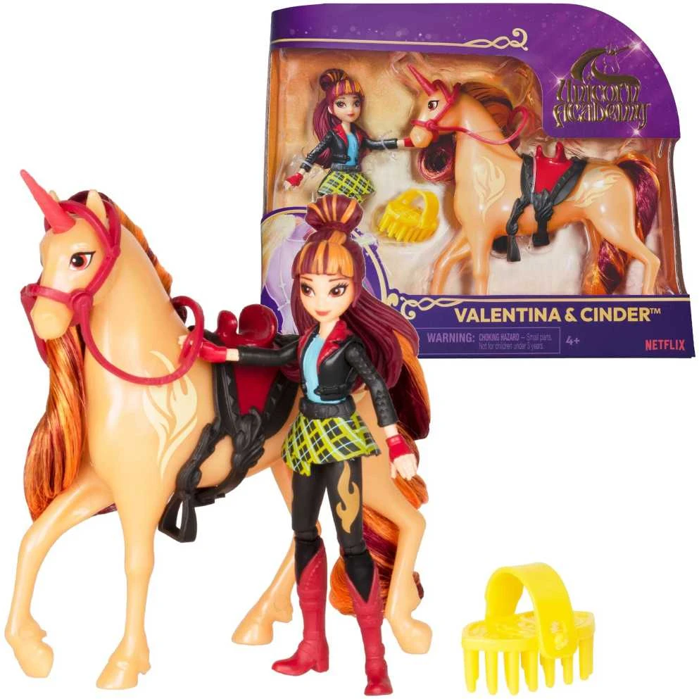 Unicorn Academy Lėlė Valentina ir vienaragis Cinder