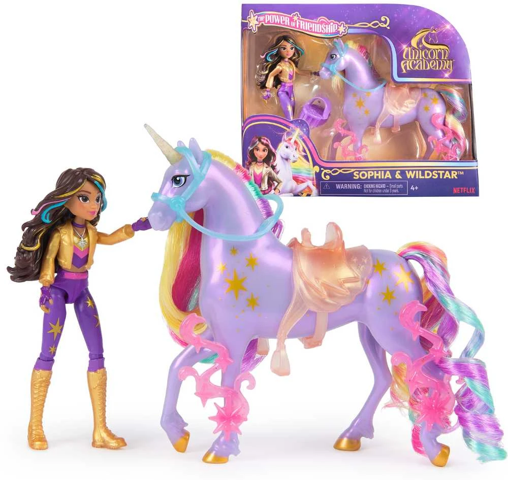 Spin Master Unicorn Academy Vienaragio akademijos lėlė ir vienaragis V2 – Sofija ir Laukinė žvaigždė (6072668)