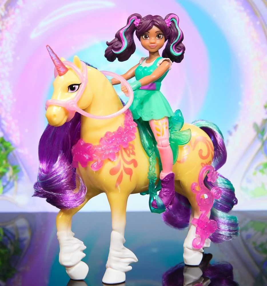Spin Master Unicorn Vienaragis Academy Vienaragis Akademijos figūrėlės Ava & Leaf mergaitė ir vienaragis + priedai