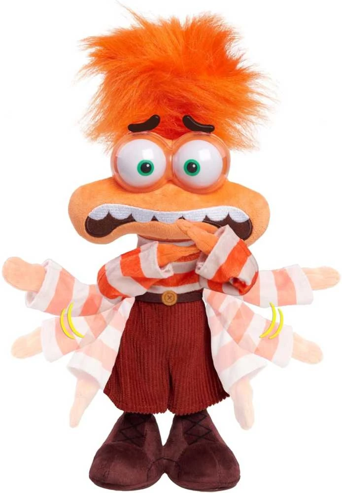 „Inside Out 2“ interaktyvus oranžinis pliušinis žaislas, nerimo talismanas, 32 cm