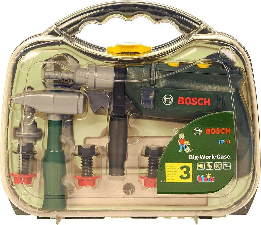 Klein Bosch lagaminas su grąžtu ir įrankiais