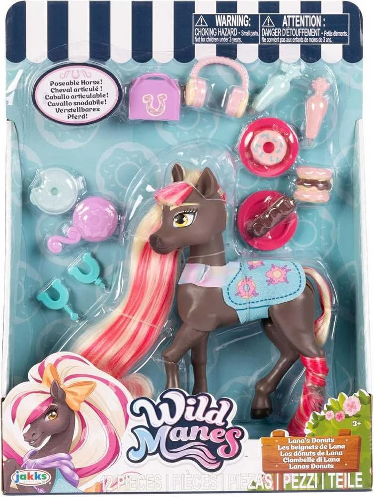 Wild Laukinių manų rinkinys Horse Pony Figūra Lana ir saldainiai Lana's Donuts 12 vnt