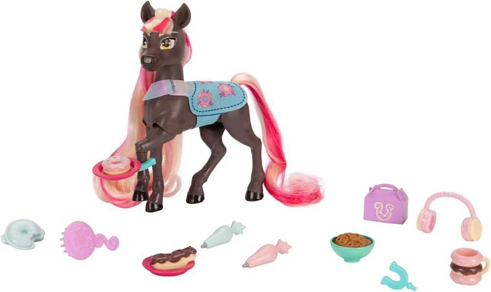 Wild Laukinių manų rinkinys Horse Pony Figūra Lana ir saldainiai Lana's Donuts 12 vnt