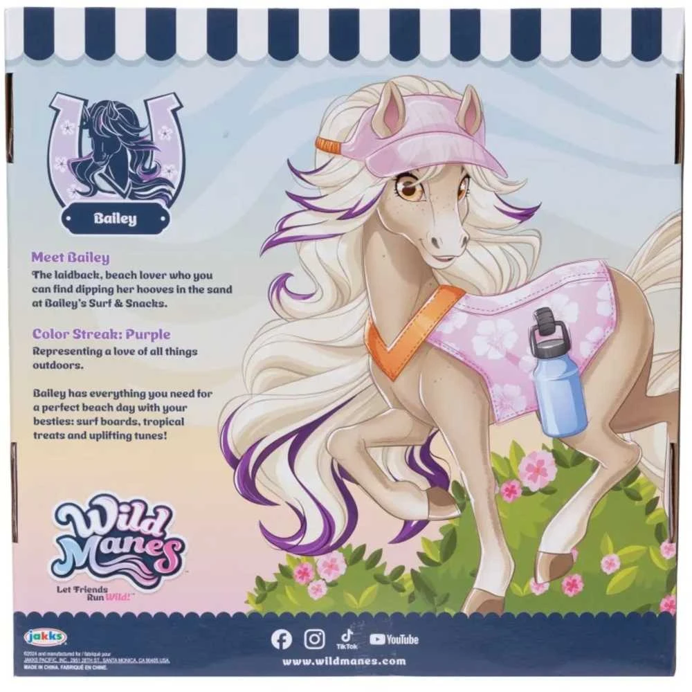Wild Manes Set Horse Figure Bailey gaivinantis vežimėlis + priedai 18 vnt