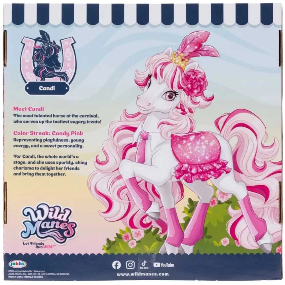 Wild Manes Set Horse Figurine Candi vežimėlis su saldainiais + priedais 22 vnt