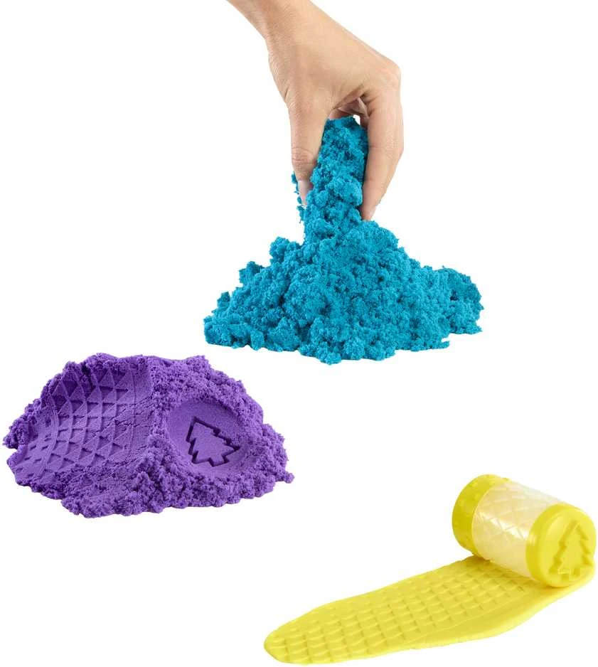 MGA Kinetinio smėlio „Wonder Factory“ niekada nedžiūstančio smėlio maišas, violetinė, turkio spalvos